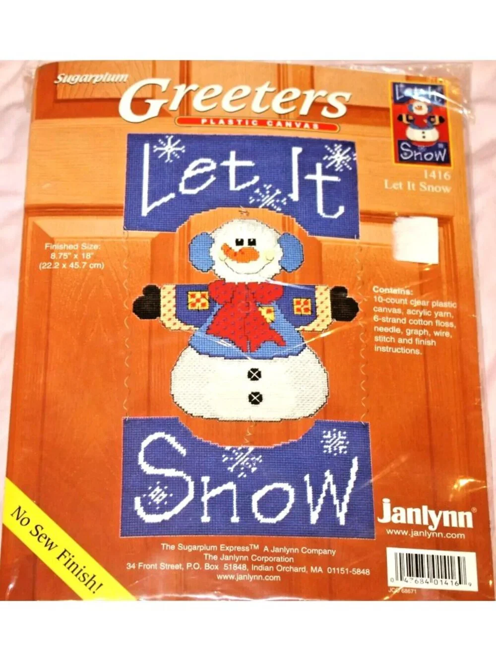 Janlynn Sugarplum Greeters Let It Snow Plastic Canvas Kit #1416 8.75